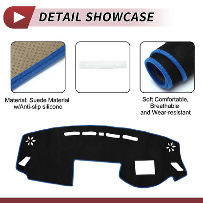 Dashboard Cover Mat for Mitsubishi Eclipse Cross 2018-2024 Black Blue