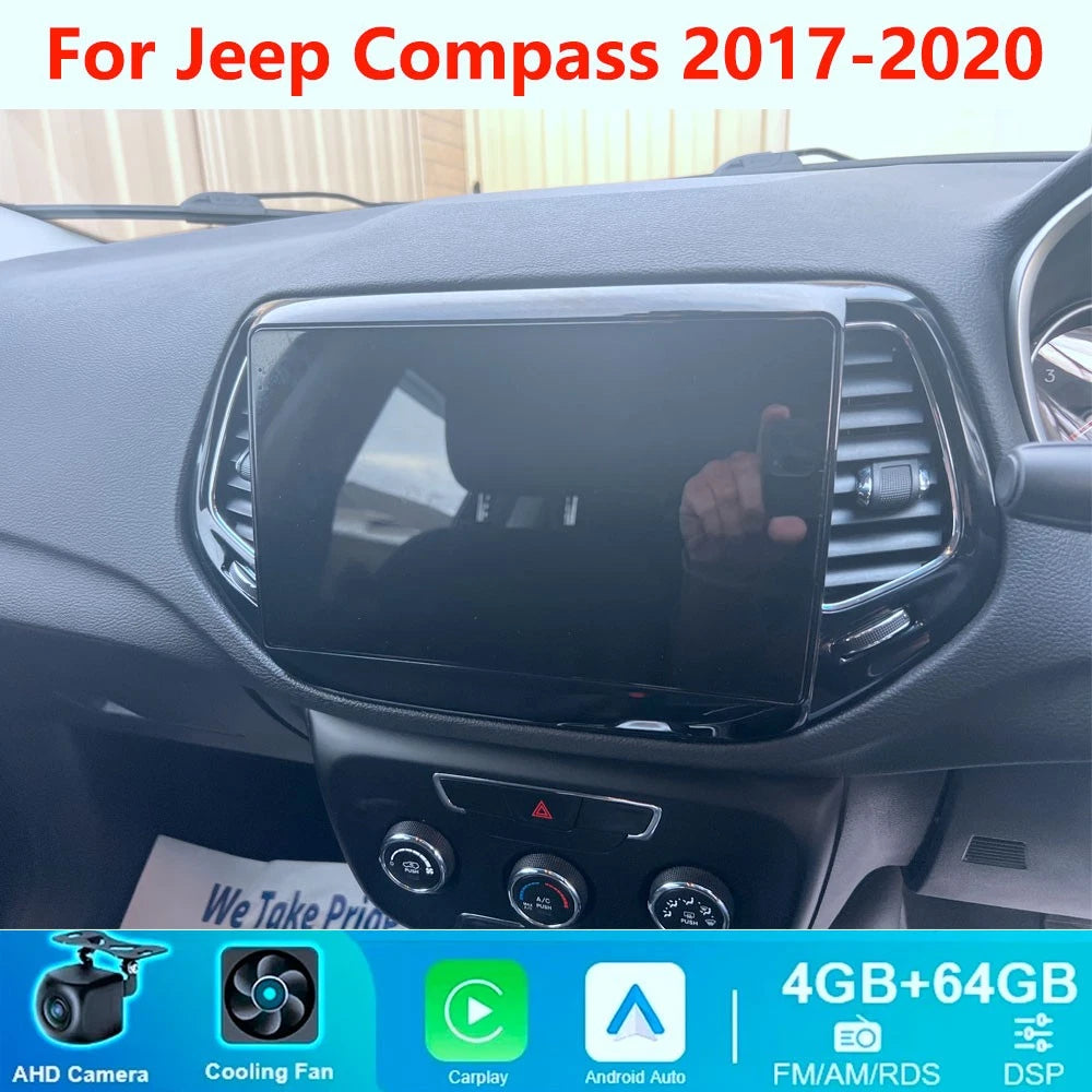 Wireless Carplay Android Auto Head Unit for Jeep Compass (2017-2020)