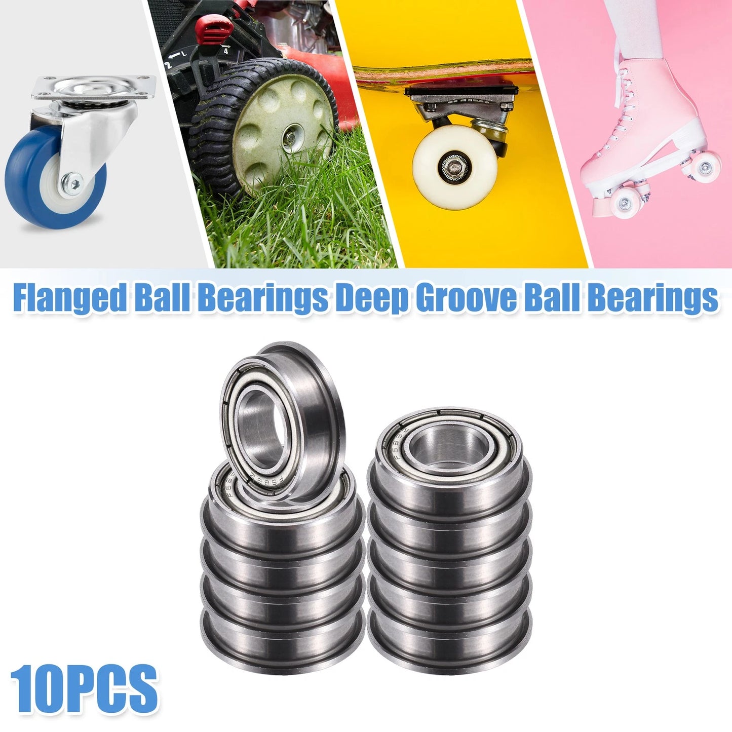 10pcs 8x16x5mm Double Metal Shield Single Row Deep Groove Ball Bearings
