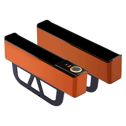 Rechargeable Seat Gap Storage Box Phone Holder Organizer for Car Accessories