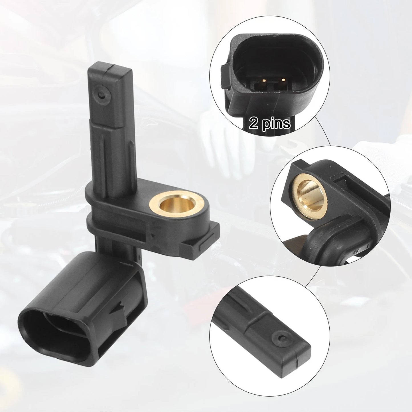 2 x Front Left Right ABS Sensors for Volkswagen Touareg (2011-2016)