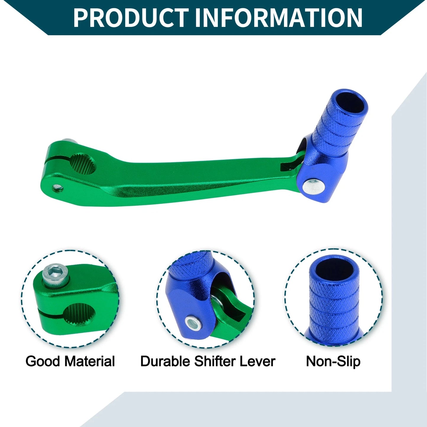 Folding Shifter Lever for Honda CRF150F (2003-2017) Green Blue
