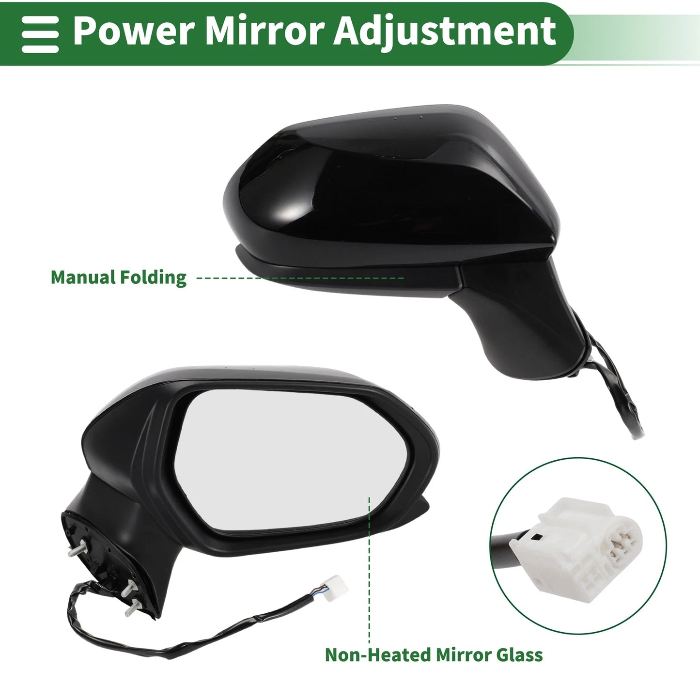 Right Side Door Mirror for Toyota Camry (2018-2023)