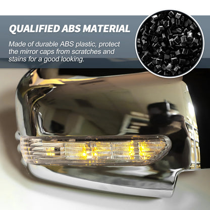 Chrome Plated Rearview Mirror Cover Overlay with LED Light for Mitsubishi