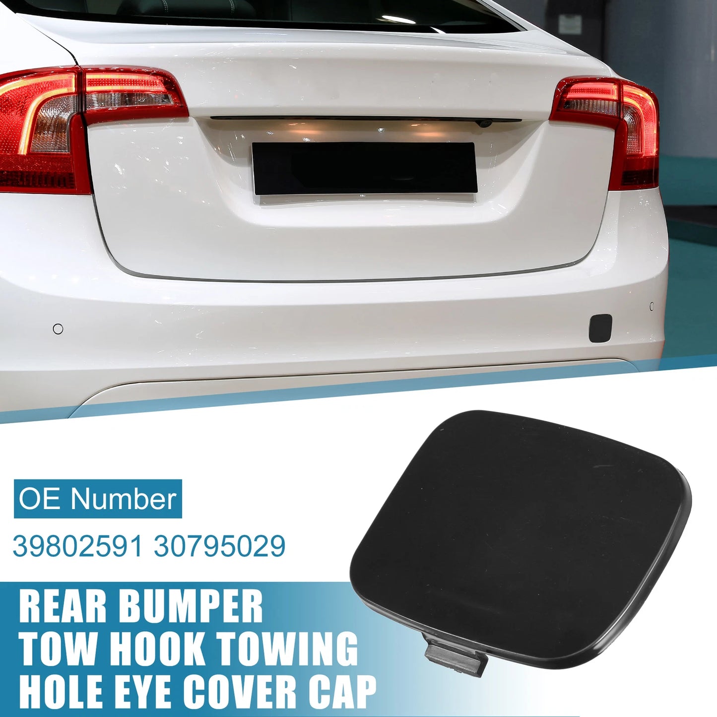 Rear Right Bumper Tow Hook Cover for Volvo S60 (2011-2018)
