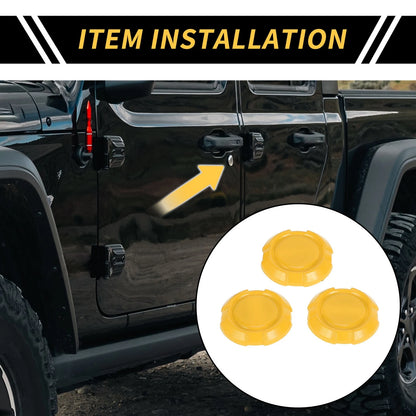 3 x Exterior Door Key Jack Covers for Jeep Wrangler JL JLU Sport (2018-2022)