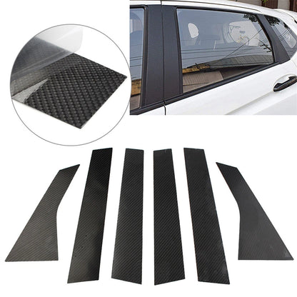 6x Carbon Fiber Door Window Trim Covers for Honda Accord (2018-2021)