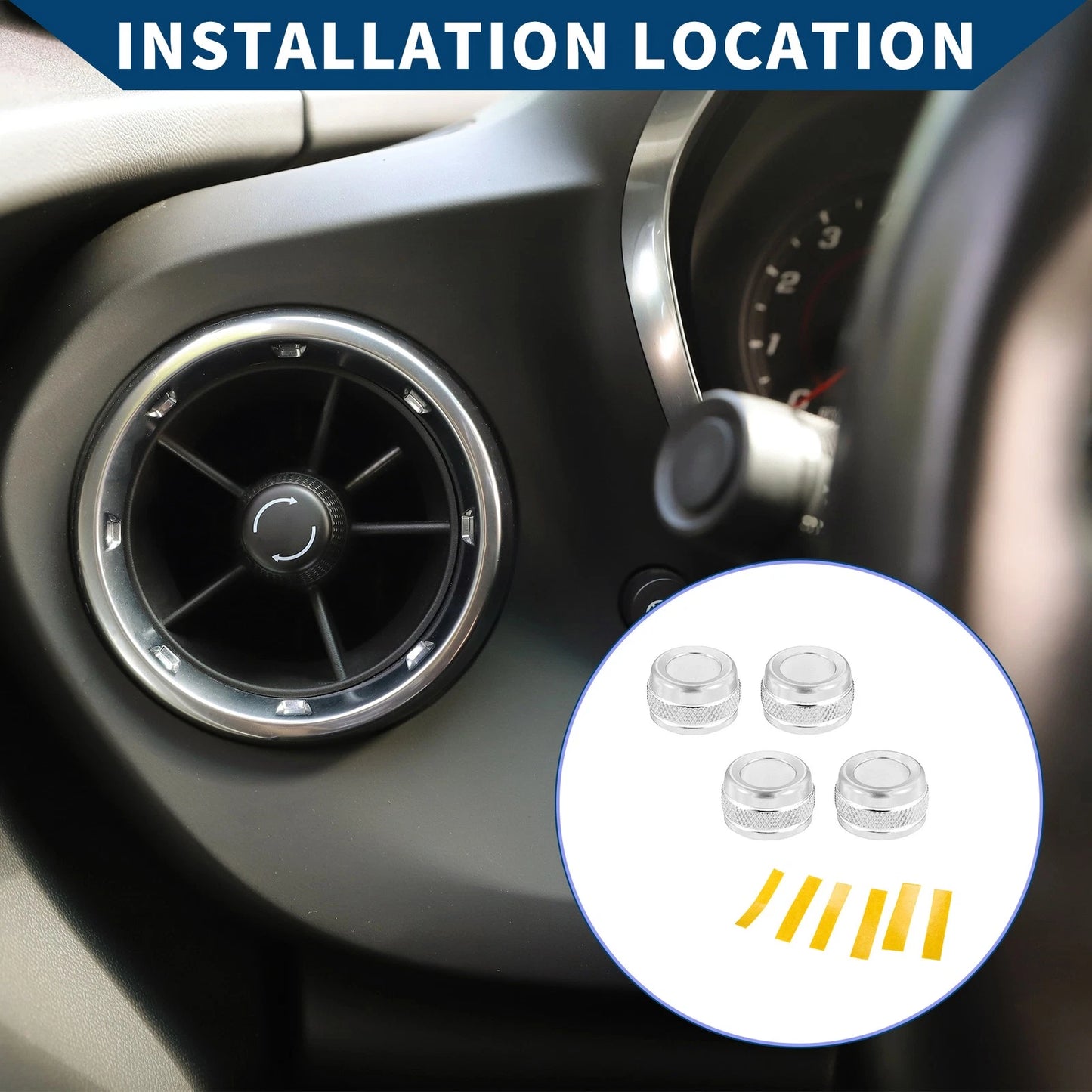 AC Vent Adjust Switch Knob Cover for Ford Bronco Sport (2021-2023) - 4 Pcs
