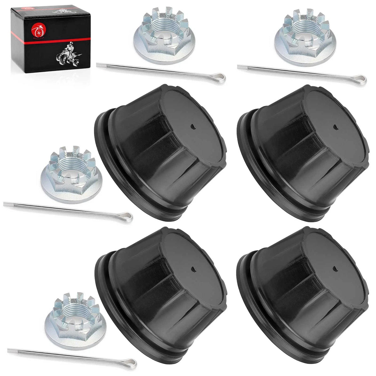 4-Pack Wheel Center Cap & Nut Pin for Honda Fourtrax 300 (1993–2000)