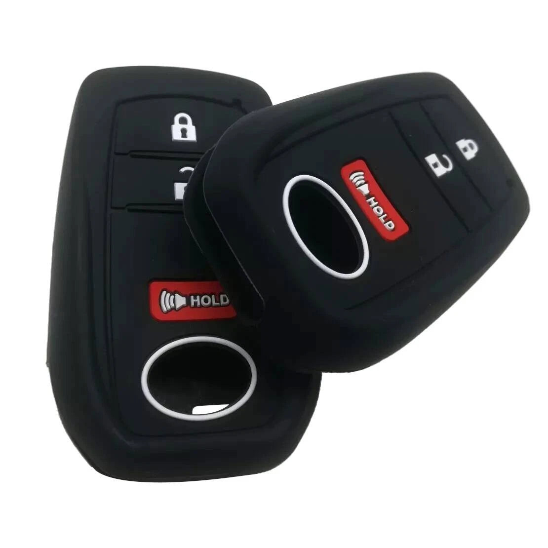 2 x Silicone Key Case Covers for Toyota Tundra Tacoma Sequoia Prius (2000-2023)