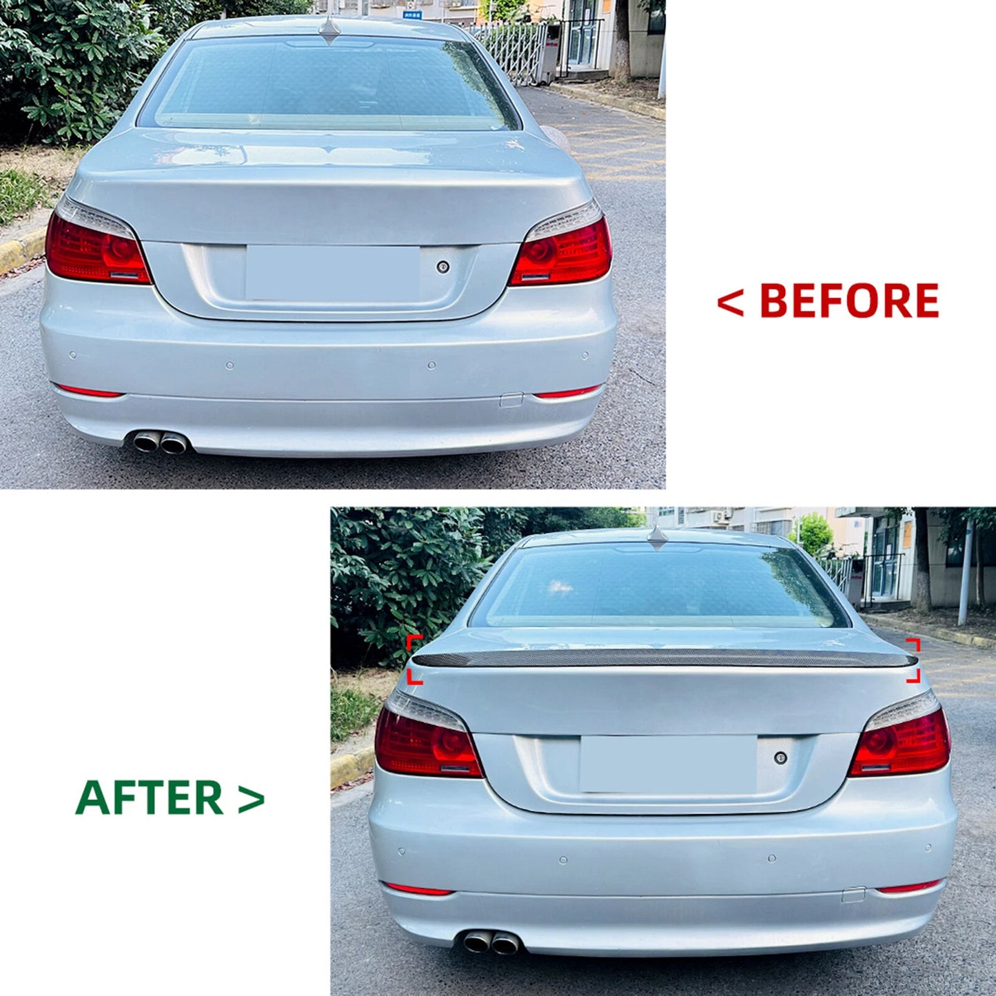 Rear Boot Spoiler Lip for BMW 5 Series E60 (2004-2010) Carbon Look