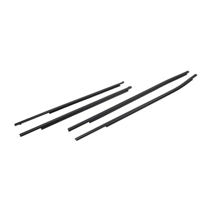 4pcs Outer Door Belt Moulding for Toyota Hilux Revo (2015-2023) Black
