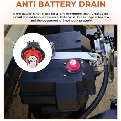 24V Battery Disconnect Switch 100A for Boats/RVs/ATVs/Vehicle Power Control