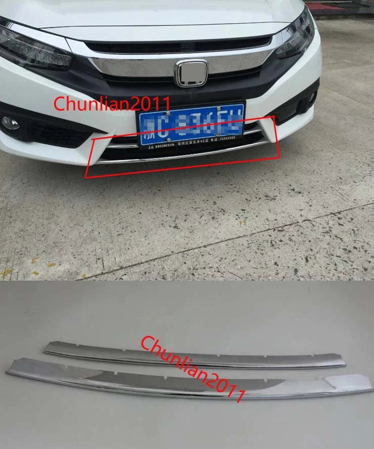 Front Lower Grille Molding Cover Trim for Honda Civic 10th Gen 4dr Sedan (2016-2018)