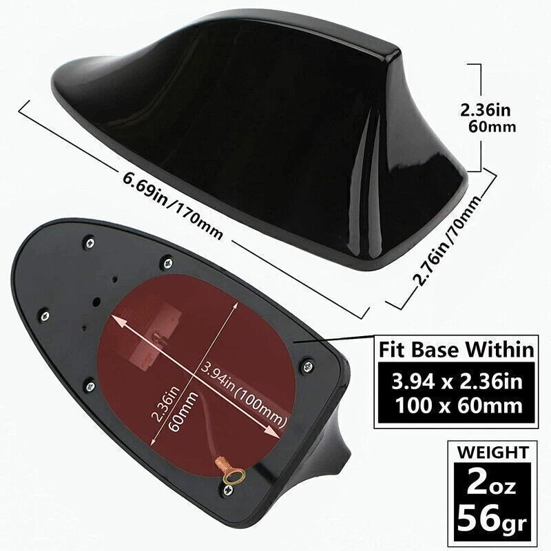 Shark Fin Antenna for Car Radio FM Signal - Universal Aerial Styling