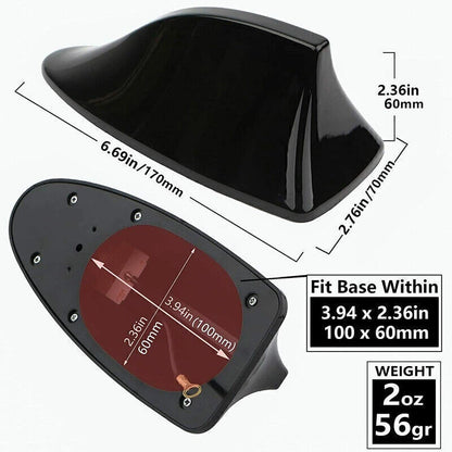Shark Fin Antenna for Car Radio FM Signal - Universal Aerial Styling