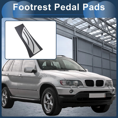 Footrest Pedal Cover for BMW X5 2008-2019 (1 Pc, Silver Tone)