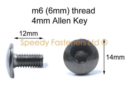 Pan Head Fairing Bolts M6 x 12mm 10 Pack