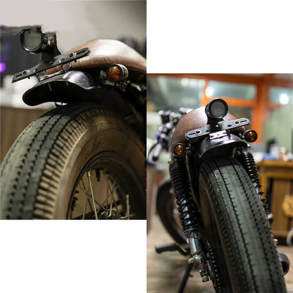 Chrome Amber Bullet Motorcycle Turn Signal Light 2 x Pcs for Bobber Chopper