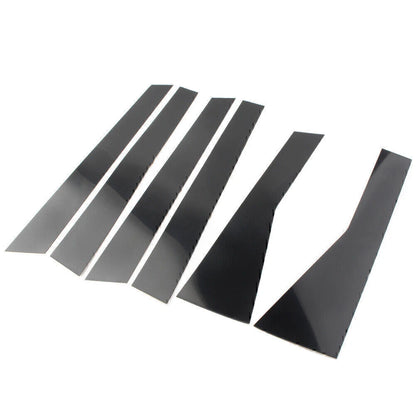 6 x Black Door Trim Pillar Post Covers for Subaru Forester (2019-2021)