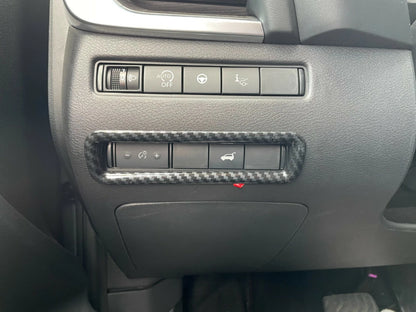 Carbon Fiber Headlight Switch Button Covers for Nissan Rogue (2021-2023) 2 x PCS