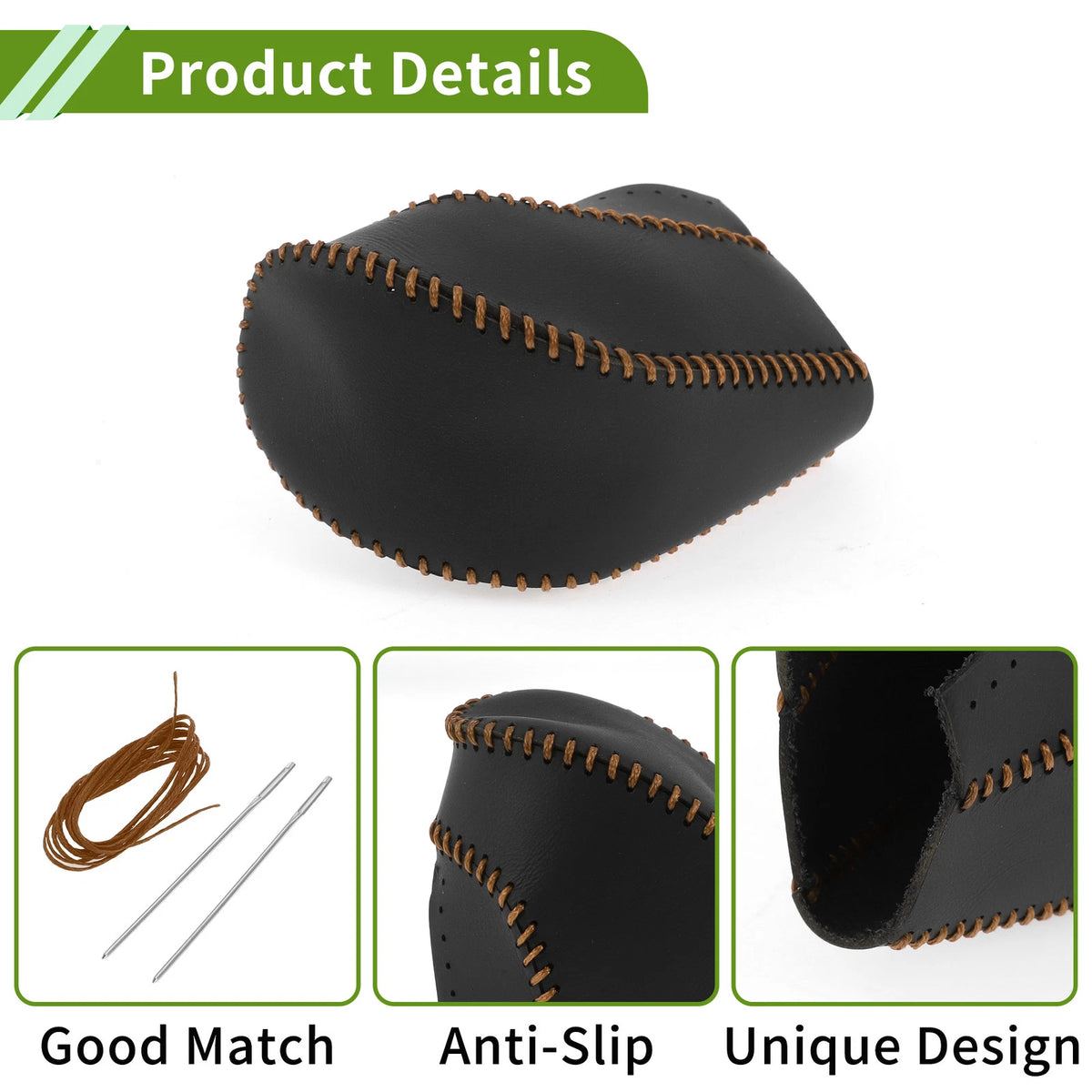 Gear Shift Knob Cover for Toyota Highlander 2008-2013 Black Brown