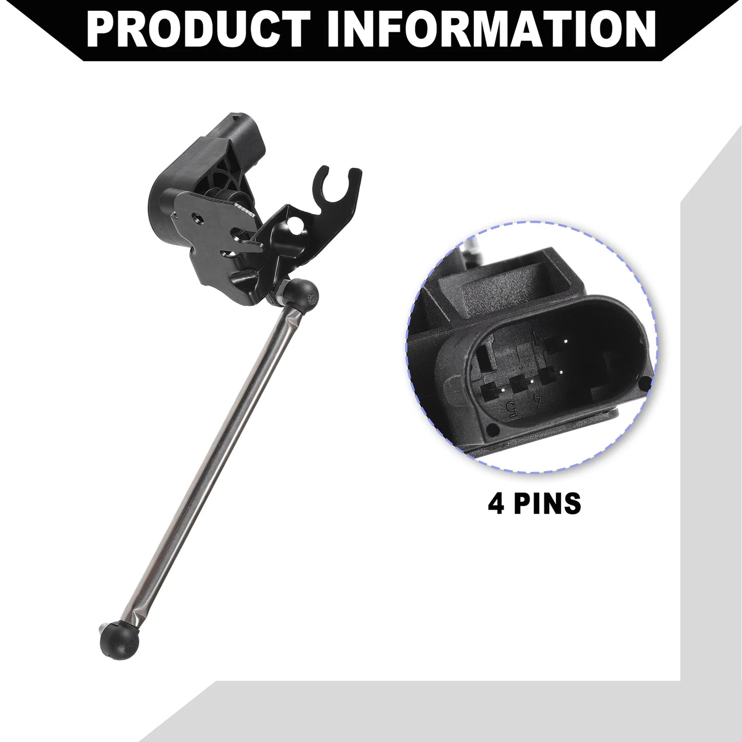 Suspension Ride Height Level Sensor for Porsche Rear Left Black