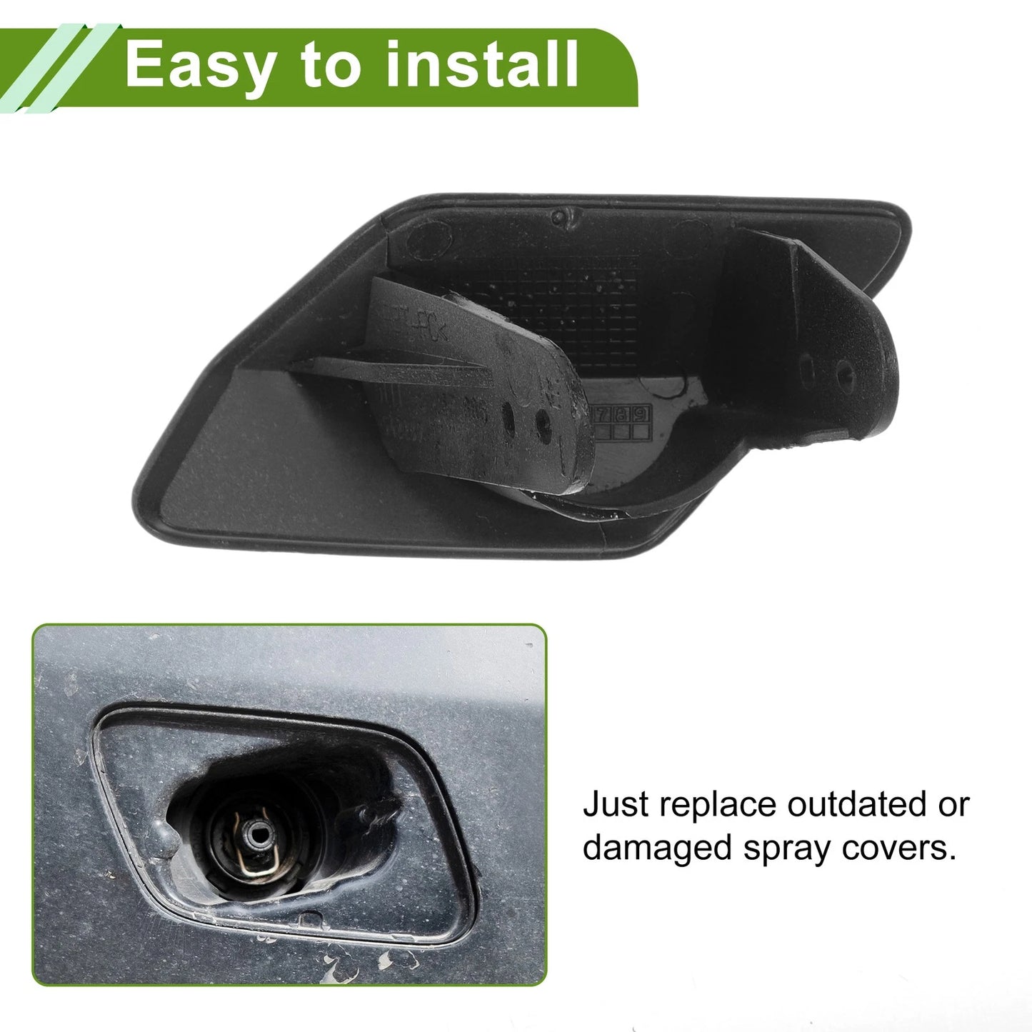 Washer Nozzle Cover for BMW 320i (2013-2018) - Front Right, White