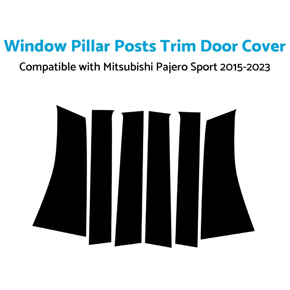 Window Pillar Posts Trim Door Cover for Mitsubishi Pajero Sport (2015-2023)