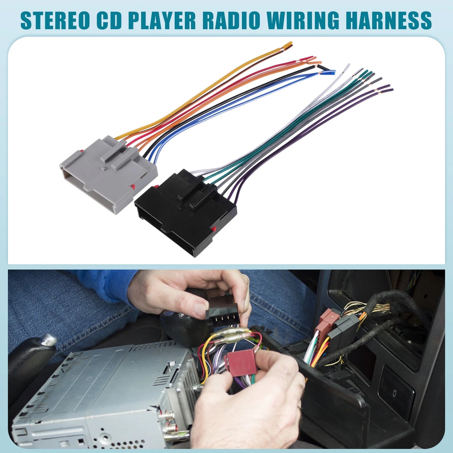 Car Stereo CD Player Wiring Harness for Ford Crown (1986-2004)