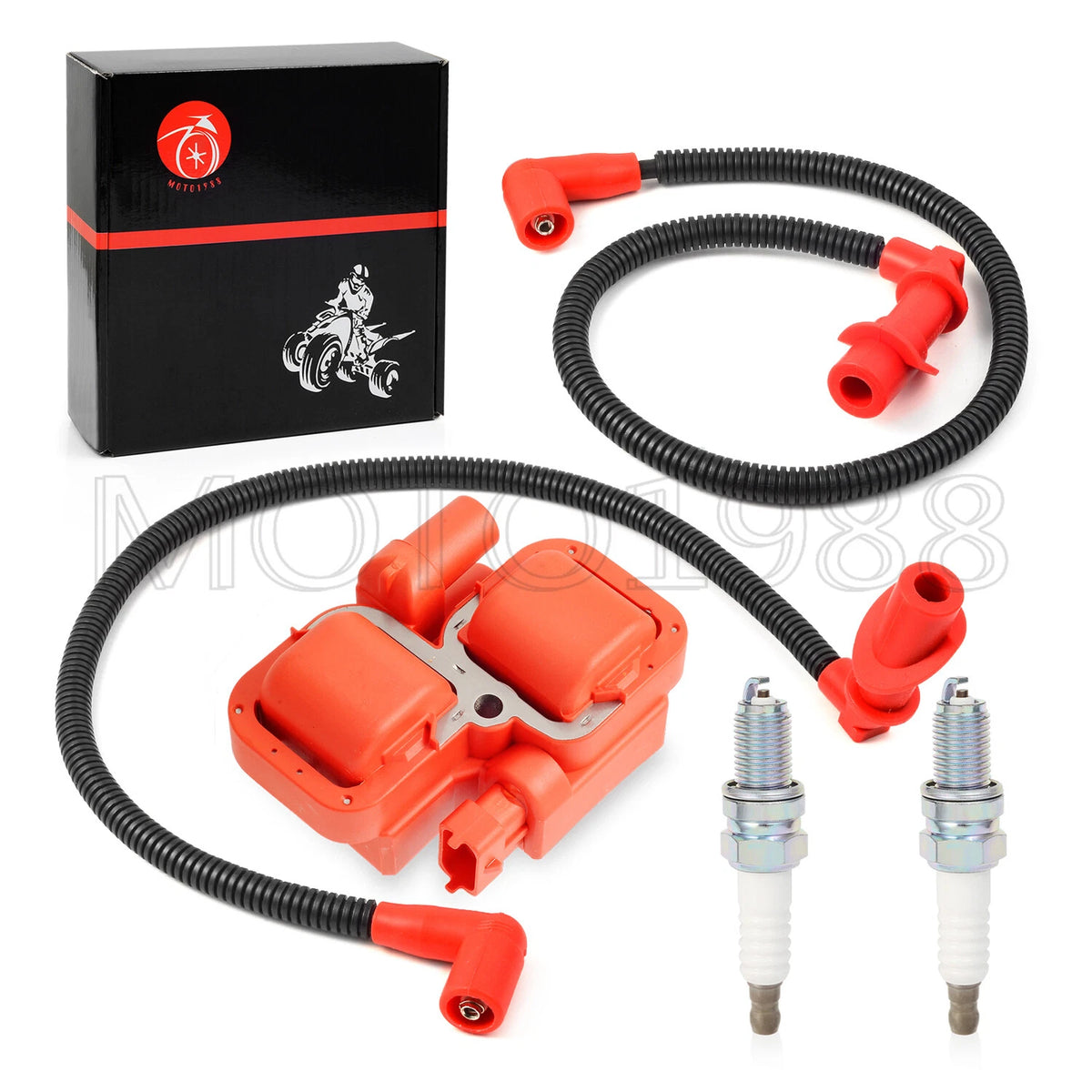 Ignition coil & Spark plug Cap W Wire for Polaris RZR S 4 800 EFI (2008–2010)