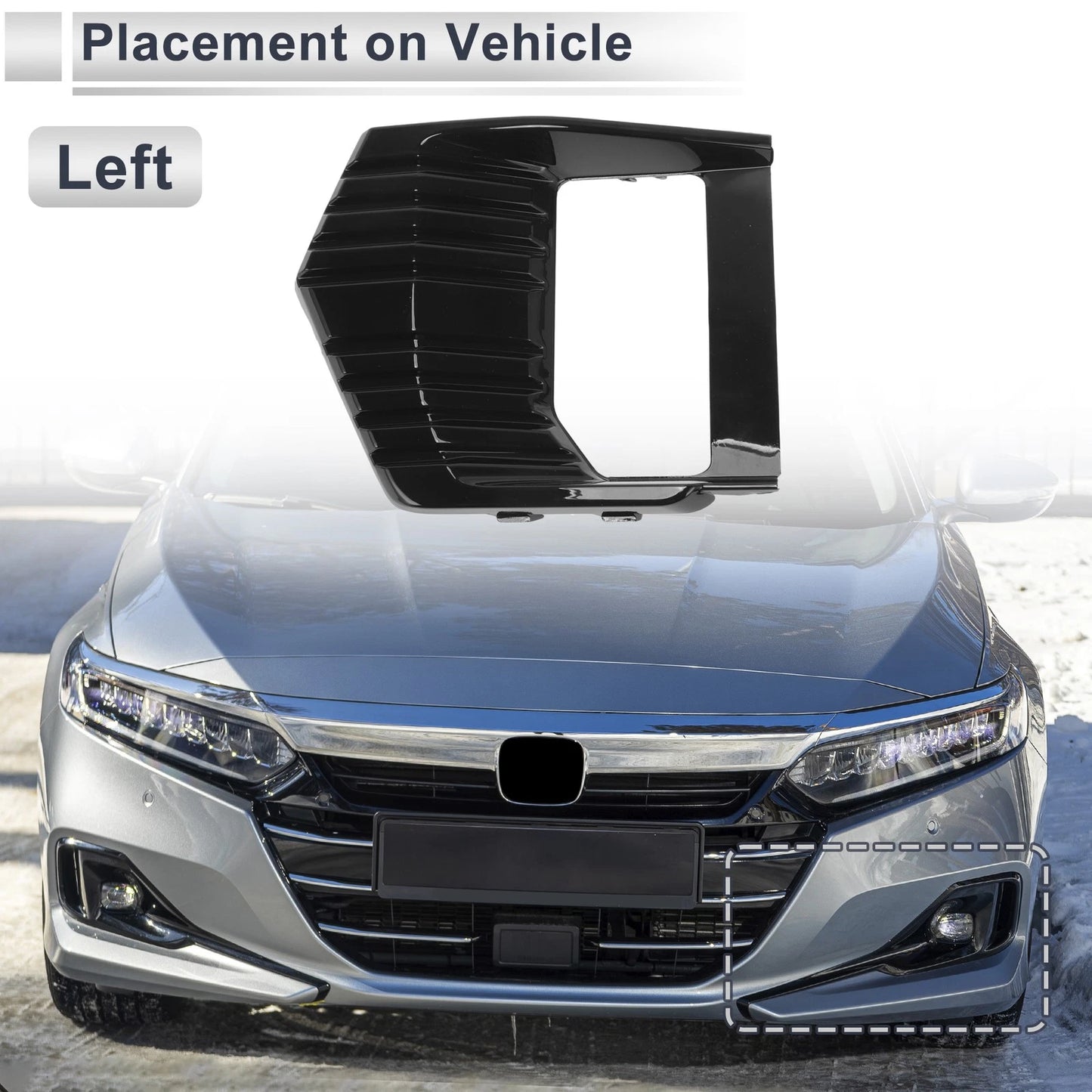 1 Pc Front Left Fog Light Grill for GMC Yukon (2021 - 2023)