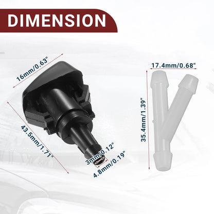 1 Set Windshield Washer Nozzle for GMC Envoy Hose & Connectors