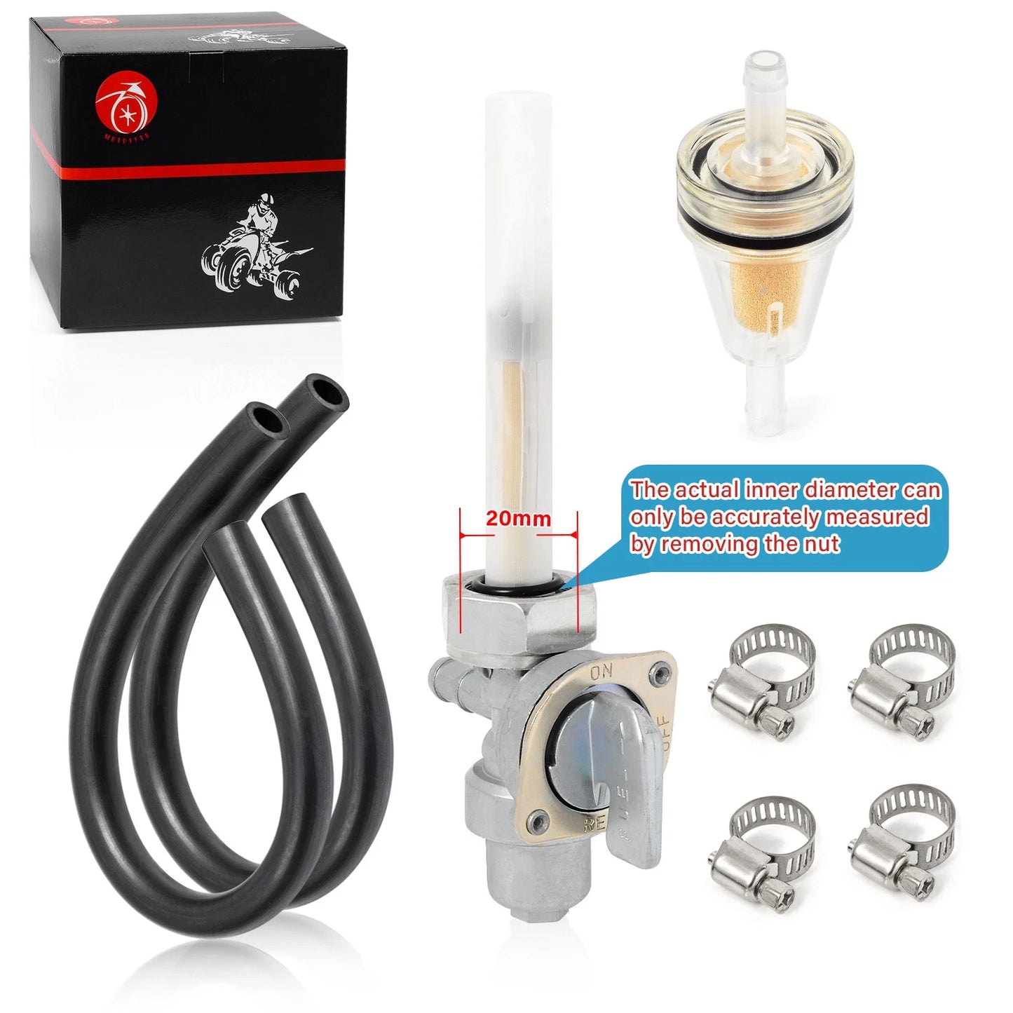 Petcock / 20mm fuel valve for Honda CB650 CB650SC CB750C CB750SC CB900C