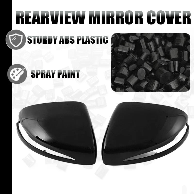 Glossy Black Side Mirror Covers for Mercedes-Benz X167 W167 W464 (2019-2023)