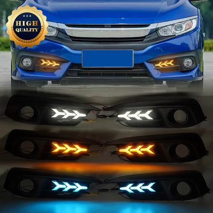 LED DRL Daytime Turn Signal Light for 2016-2018 Honda Civic Fog Lamp (2016-2018)