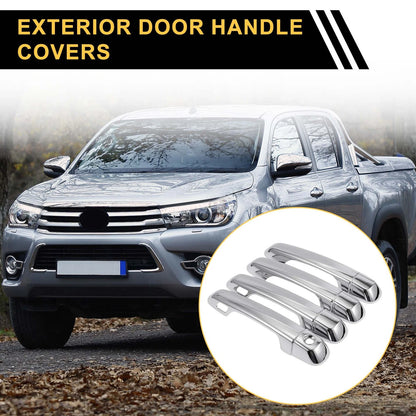 4pcs Exterior Door Handle Cover Chrome Silver for Toyota 4Runner (2010–2019)