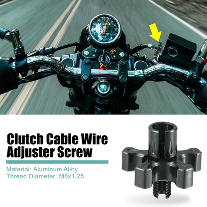 8mm Brake Clutch Levers Adjuster M8x1.25 Titanium Tone for Motorcycle