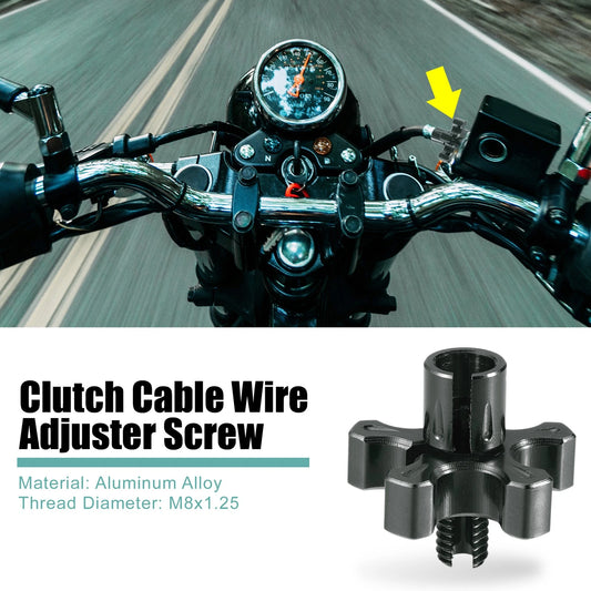 8mm Brake Clutch Levers Adjuster M8x1.25 Titanium Tone for Motorcycle