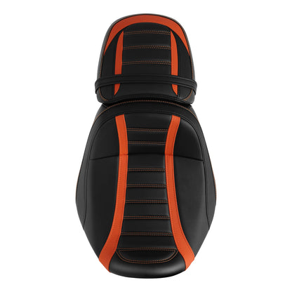 Black Orange Driver Passenger Seats for Harley CVO Road Street Glide (2023-2025)