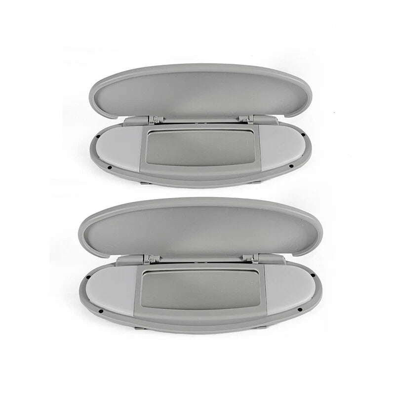 Sun Visor Vanity Mirror Cover Gray 2 x for BMW MINI Cooper R55 R56 R58 R60 (2007-2014)