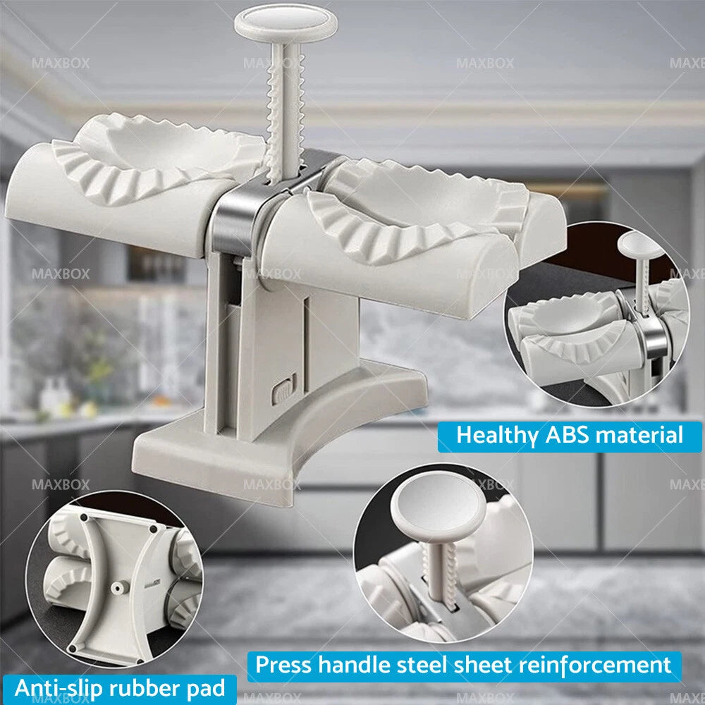 2in1 Dumpling Maker Mould - Double Head Stainless Steel for Kitchen
