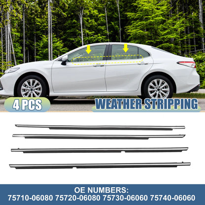 4pcs Window Weatherstrip Seal for Toyota Camry (2007-2011)