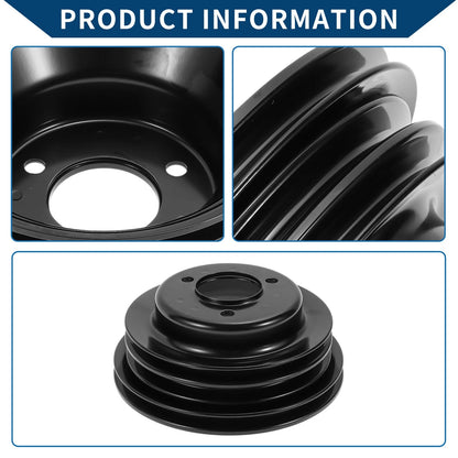 Triple-Groove LWP Long Water Pump Crank Pulley for Chevy Big Block 396 427 454