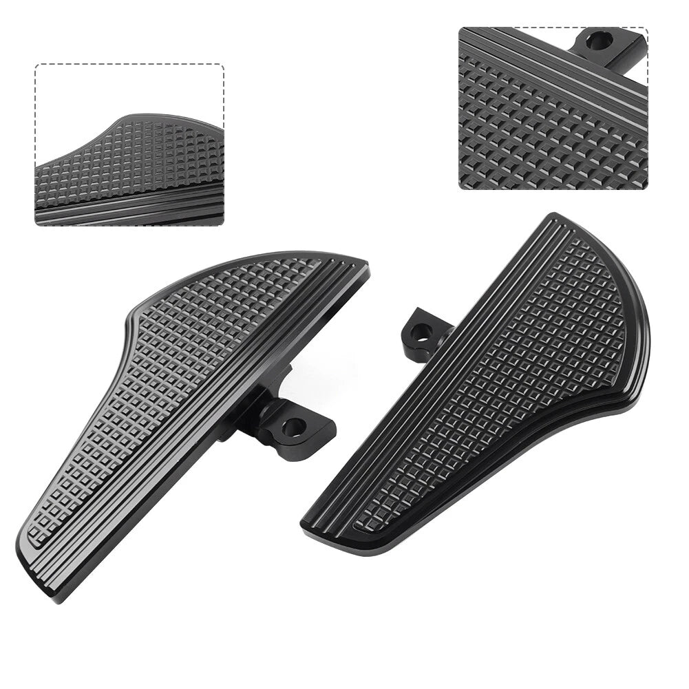 Black Footpeg Mini Floorboards for Harley Sportster Softail Touring (2004-2023)