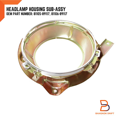 Headlight Housing Lamp Surround for Toyota Hilux Ute RN30 LN30 4Runner (1978-1983)