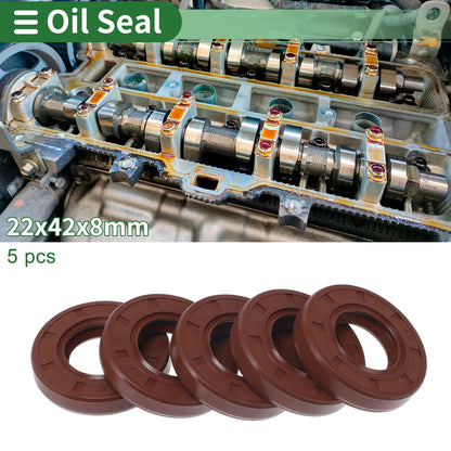 Oil Seal 22x42x8mm Brown FKM Seal Ring for Make Model