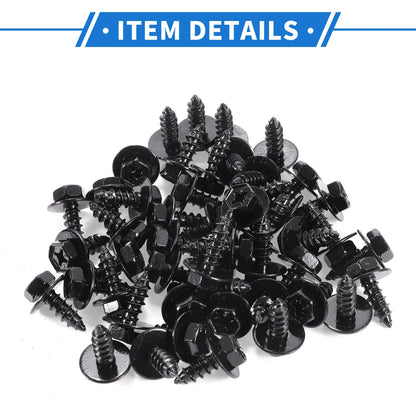 50 Pcs Fender Liner Splash Shield Bumper Cover Screws for Scion XD (2008-2014)