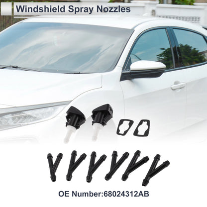 Windshield Washer w/ 6 Pcs Y Hose Connector for Chrysler