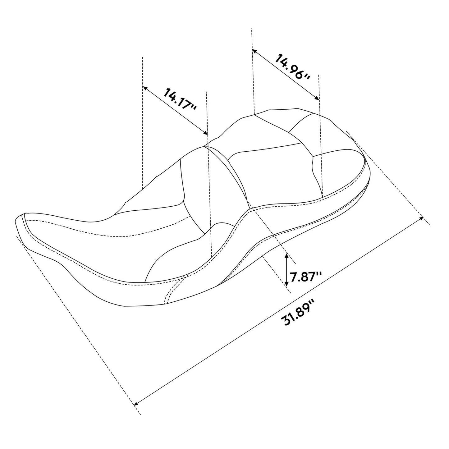 Driver Passenger Seat for Harley Electra Glide Road King (1997-2007)